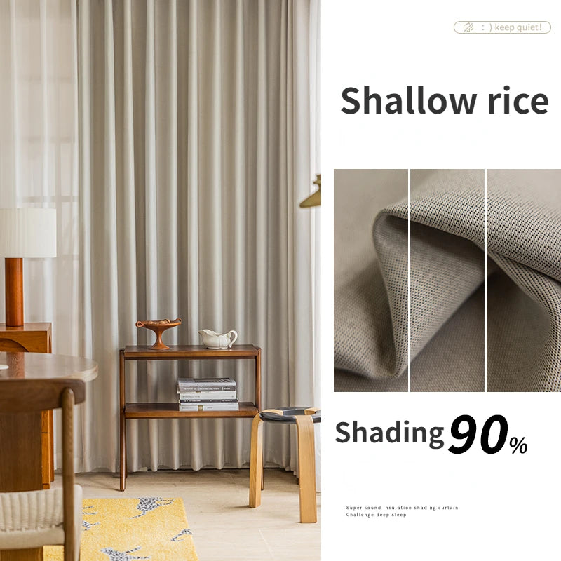 Rideau occultant moderne épais pour salon chambre - vue 12 sur 14
