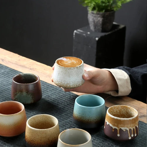 tasse thé japonaise raku artisanale style kungfu brut