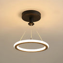 lustre led créatif nordique cercle rond éclairage restaurant