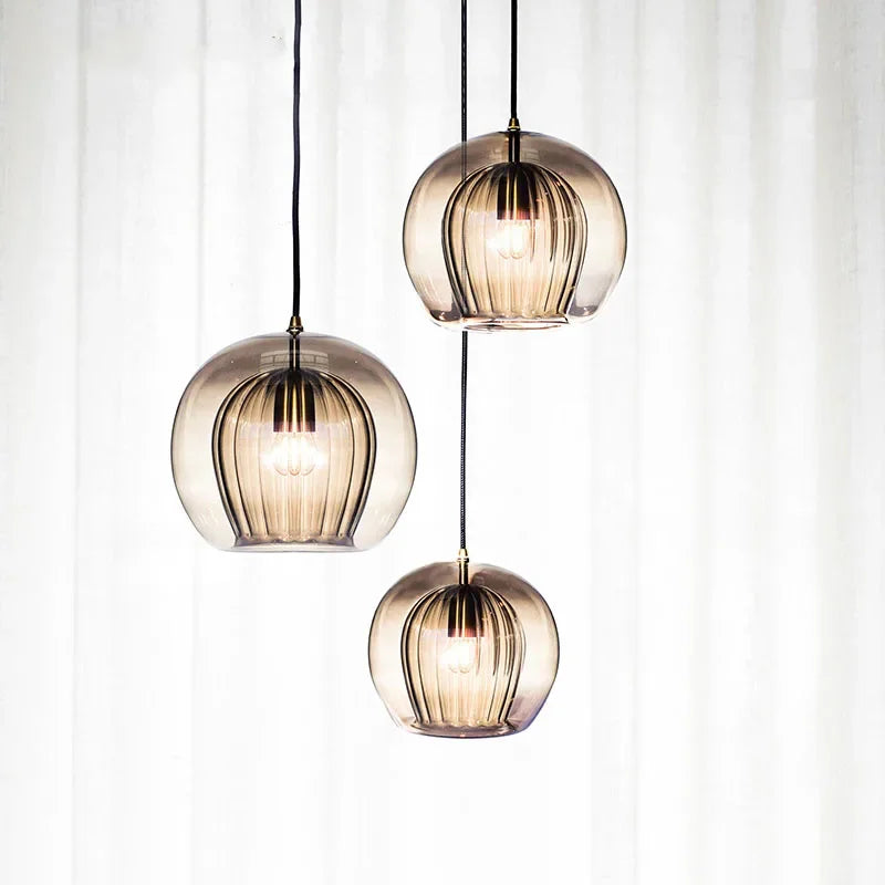 suspension en verre nordique moderne pour décoration intérieure - vue 5 sur 15