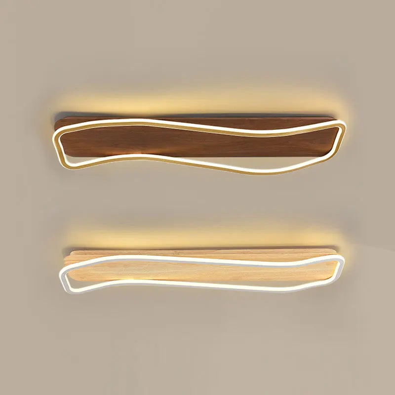 Couloir allée Led plafonnier intérieur décoration de la maison moderne en bois lustre pour chambre balcons vestiaire cuisine lampe - vue 5 sur 14