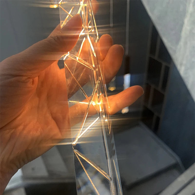 cristal k9 chrome loft lustre suspendu - vue 7 sur 15