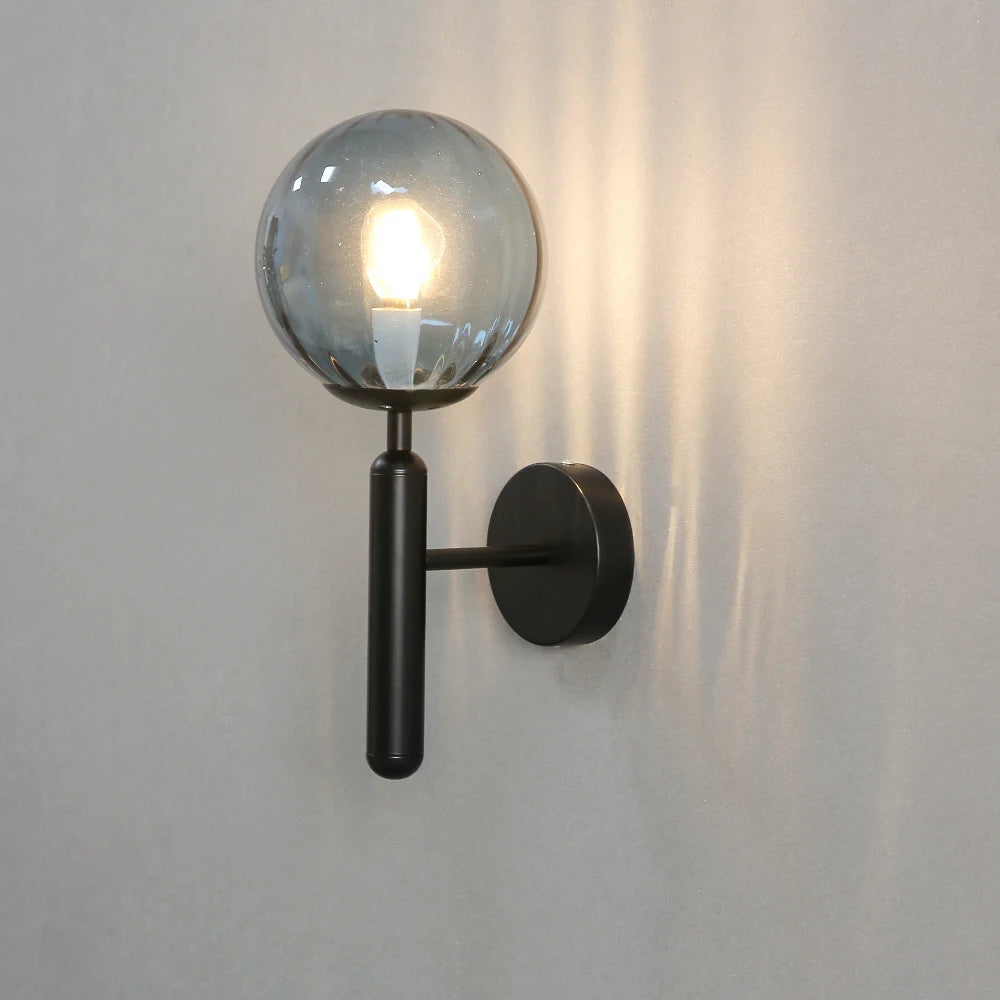 Applique nordique chambre moderne à côté de boule de verre applique murale LED luminaire applique éclairage salle de bain miroir escalier lumière Luminaria - vue 5 sur 14