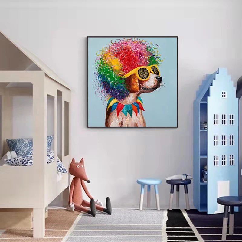 peinture murale personnalisée animaux et nature art à la main