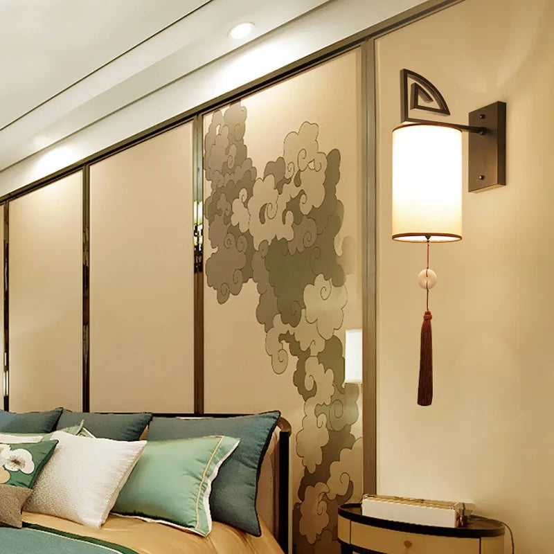 applique murale en tissu style chinois pour hôtel décoration