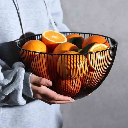 panier de rangement en métal pour fruits et pain