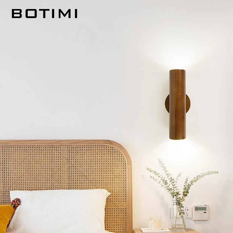 applique murale bâton bois nordique brillant bâtir vers bas