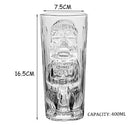 Mug tiki en verre transparent style tropical bar
