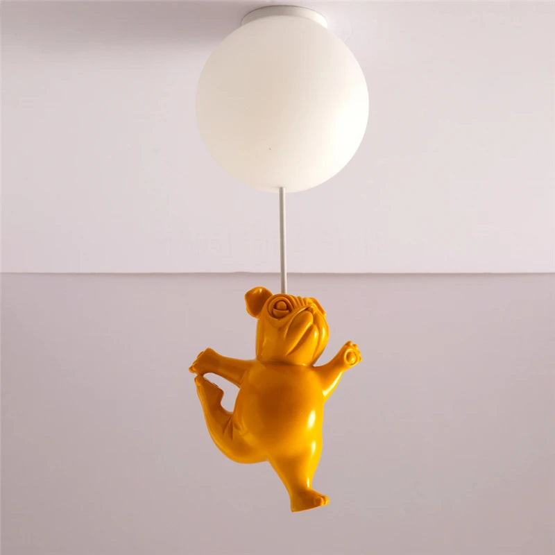 plafonnier créatif animal chien en résine pour décor amusant - vue 2 sur 8