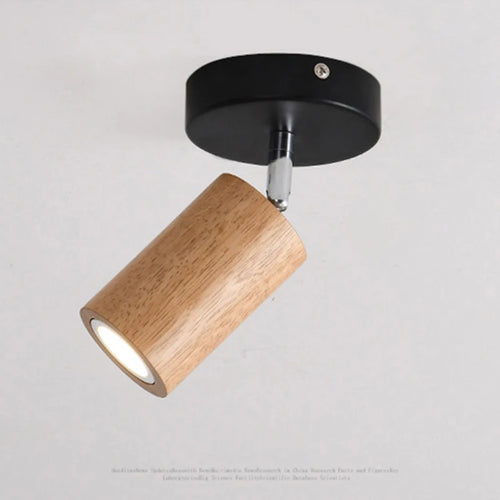 Applique murale LED nordique en bois massif