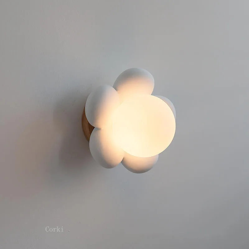Applique murale LED à fleurs roses et blanches - vue 3 sur 5