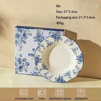 Service assiettes céramique floral style champêtre vintage