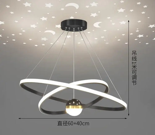 lustre moderne à led en silice pour restaurant et bureau