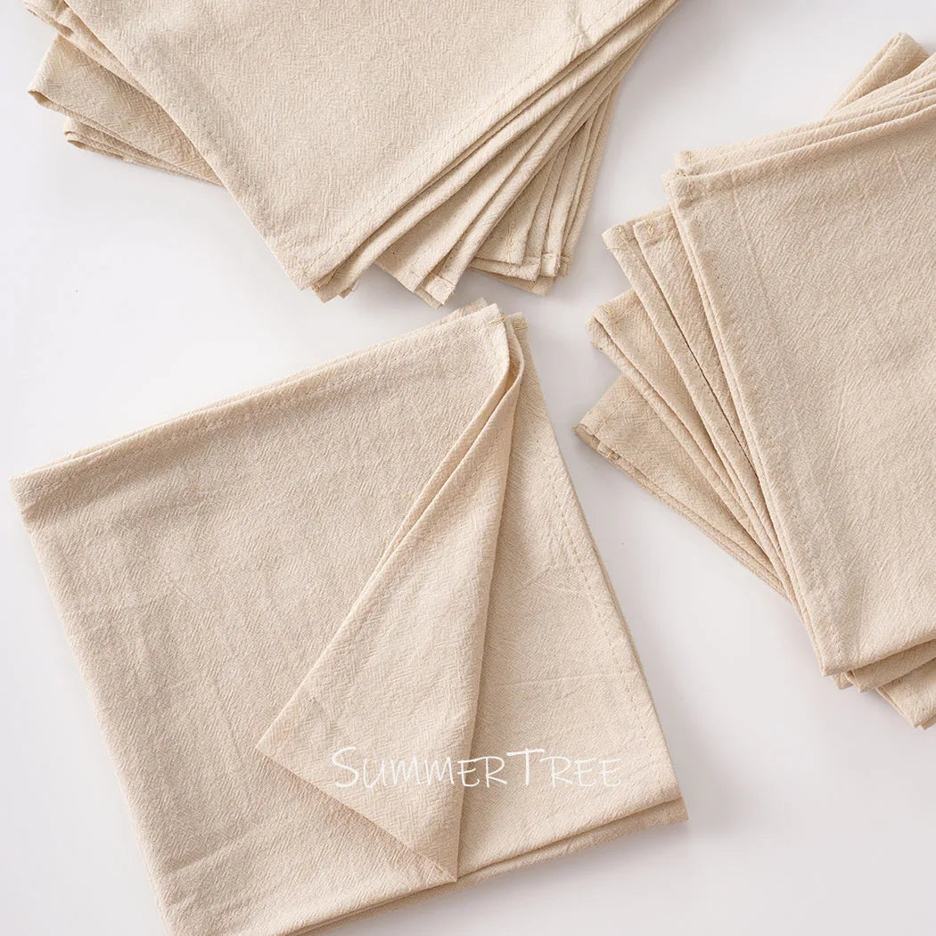 Serviette de table coton lavé style vintage