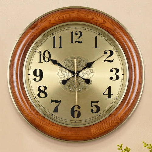 horloge murale en bois vintage design élégant silencieuse décor luxe