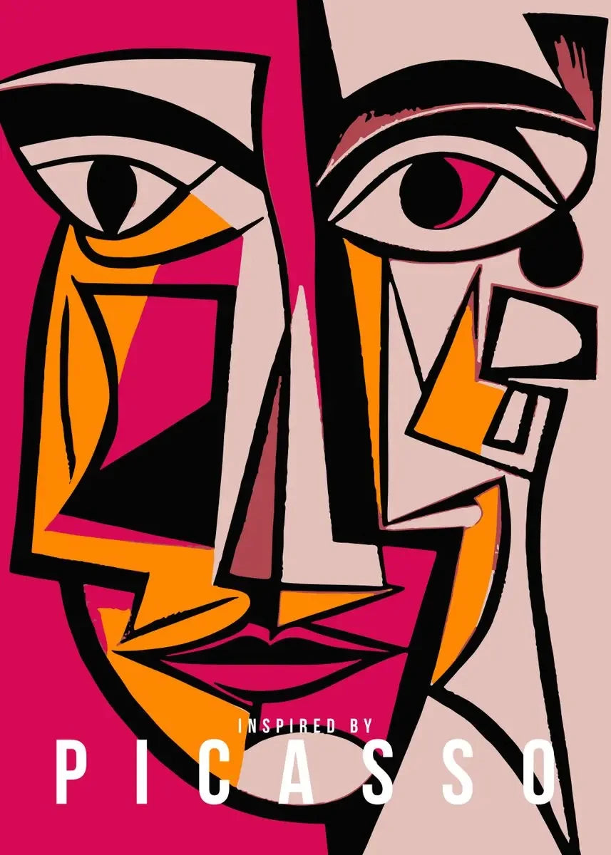 oeuvres d'art abstraites vintage de picasso portrait femme décor mural