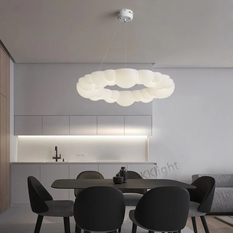 Nordique créatif nuage nuances suspension lumières moderne plafond lustre salon chambre enfants chambre décor LED plafonnier - vue 5 sur 13
