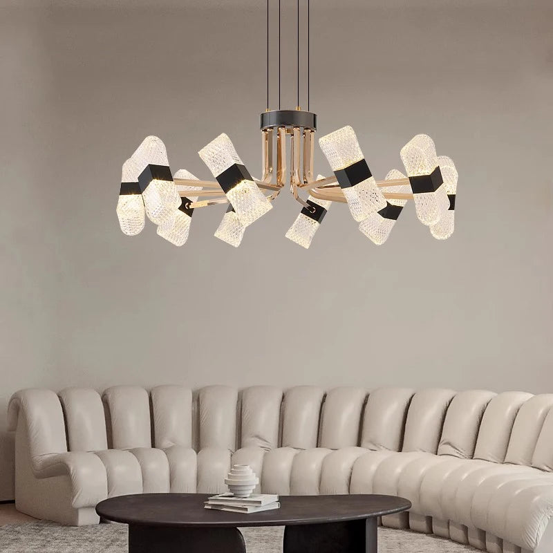 lustre décoratif éclairage intérieur lampes suspendues fantaisie - vue 5 sur 9