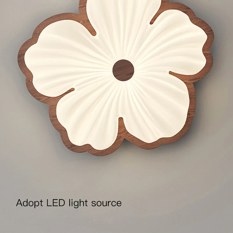 plafonnier moderne à fleurs en bois pour décoration intérieure - vue 6 sur 13