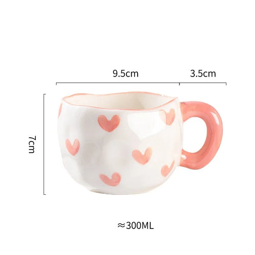 Mug céramique style coréen forme pincée artisanale
