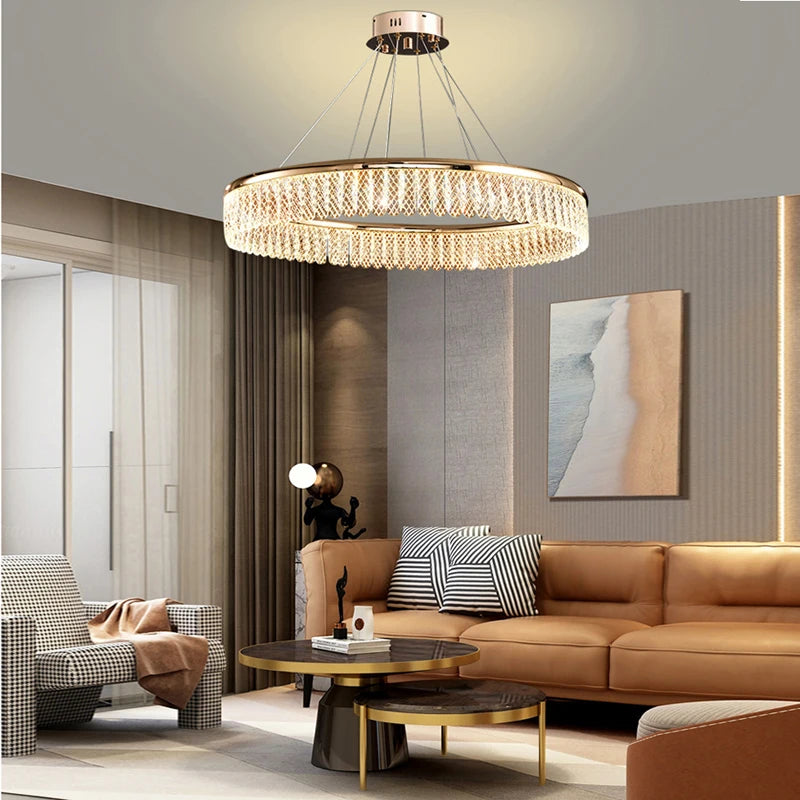 Lustre rond LED plafonnier intérieur lampara De Techo plafonnier De luxe 	 pour la saison pour la décoration intérieure