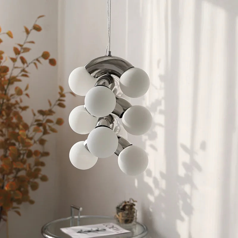 suspension nordique ballon luminaire design pour décoration intérieure - vue 4 sur 12