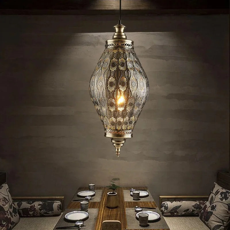 Luminaire suspendu de Style sud-est asiatique - vue 7 sur 9