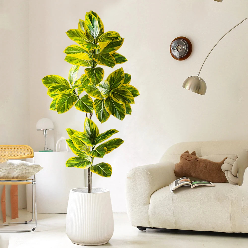 branche de banyan artificielle avec feuilles de magnolia pour décoration - vue 6 sur 9