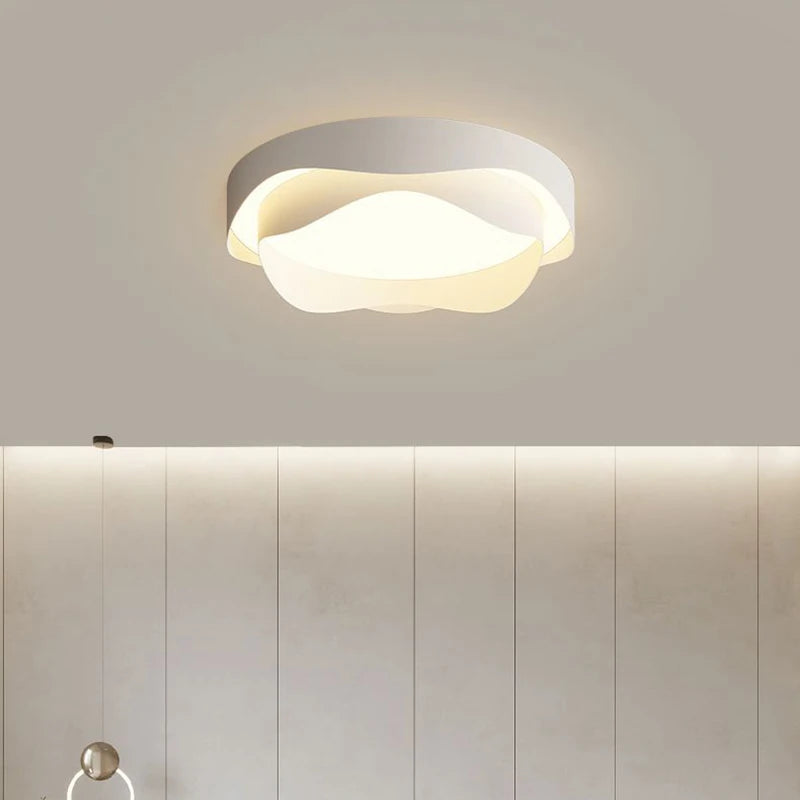 Lustre LED blanc plafonniers salon cuisine décor luminaire intérieur pour cuisine lampe à gâteau - vue 6 sur 9