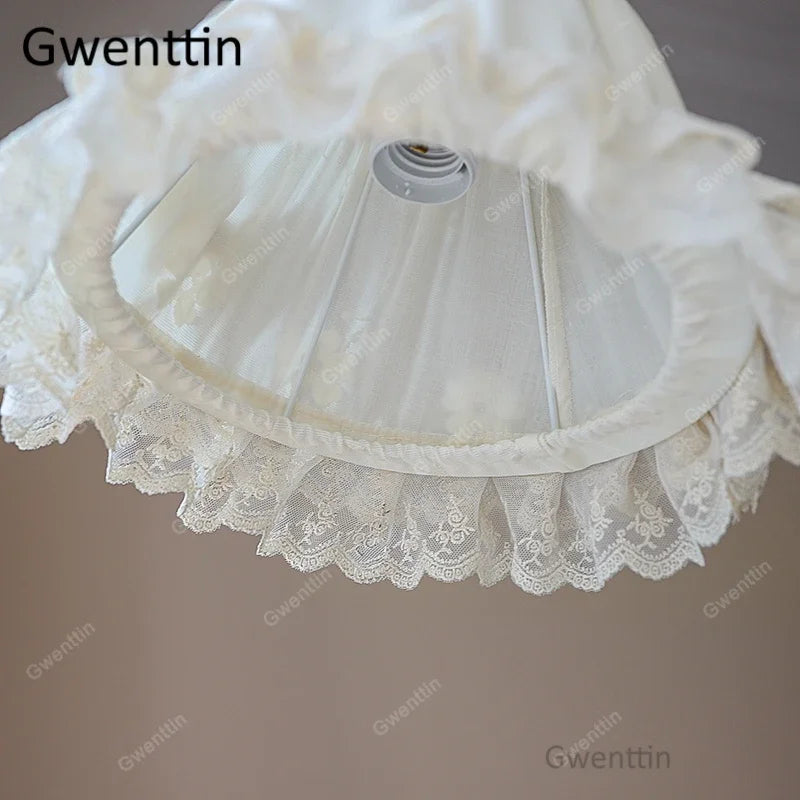 lampes de table en tissu style princesse décoratives à LED - vue 7 sur 8