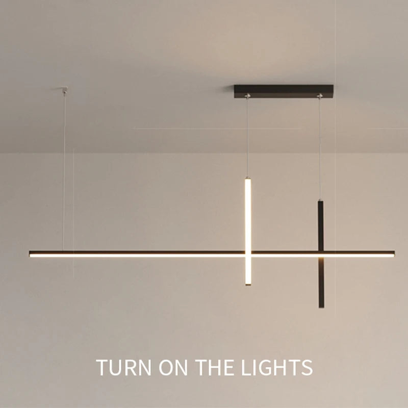 Lustre led simple et moderne pour salle à manger - vue 6 sur 14