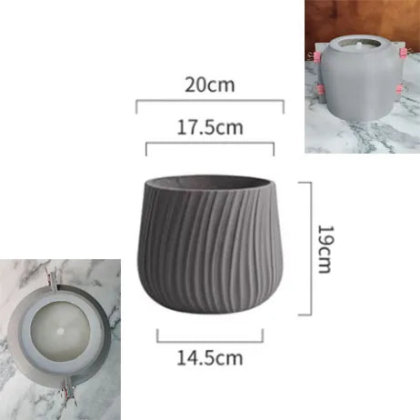 moule en silicone pour pot de fleurs en béton - vue 11 sur 13