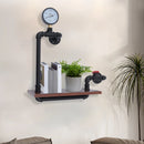 étagère murale rétro en bois style industriel pour livres