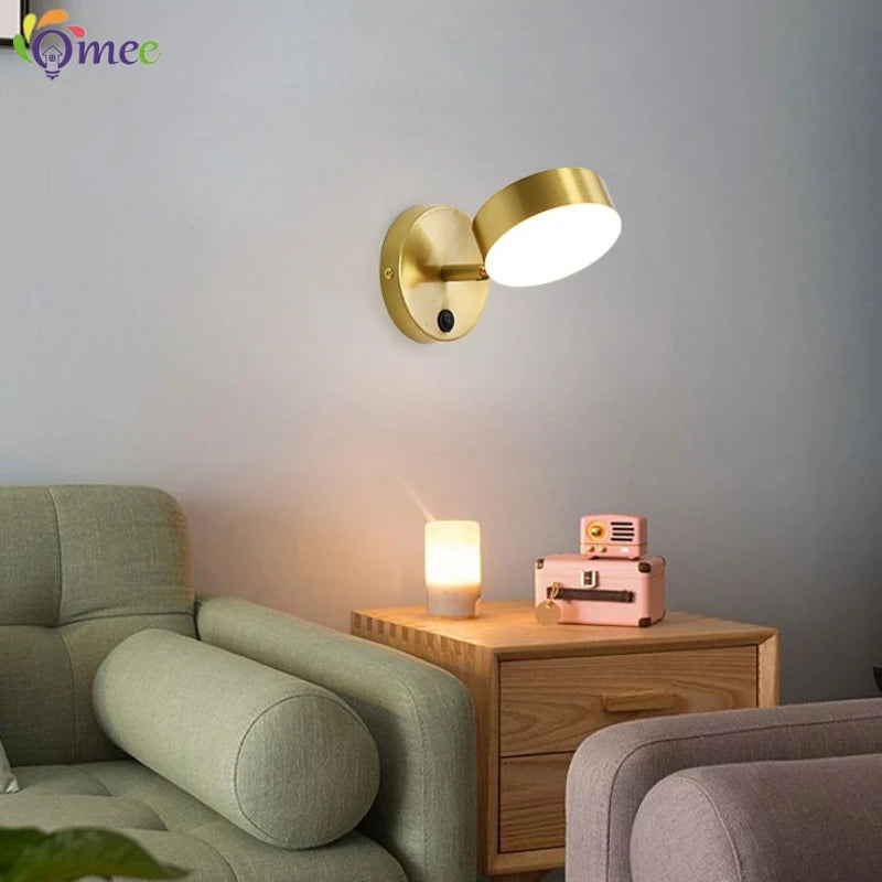 applique murale moderne à led avec interrupteur pour miroir décoratif