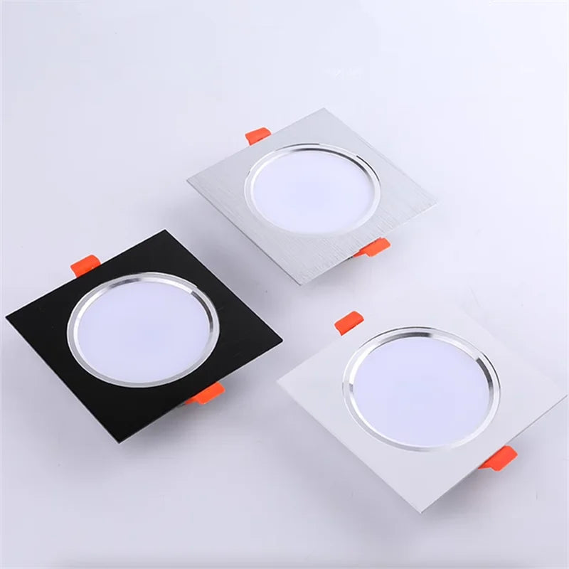 spot led carré ultra-fin à intensité réglable avec puce smd5730 intégrée - vue 3 sur 5