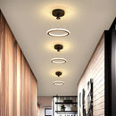 lustre led créatif nordique cercle rond éclairage restaurant