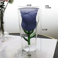 Verre café double paroi nœud intérieur style élégant