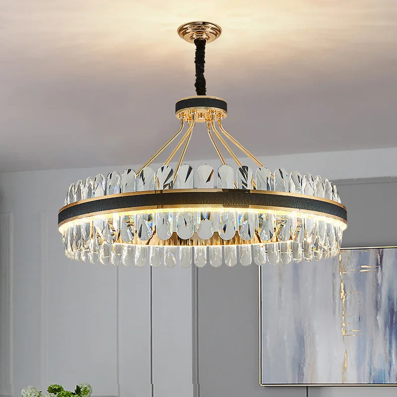 lustre moderne en cristal led winfordo pour décoration intérieure