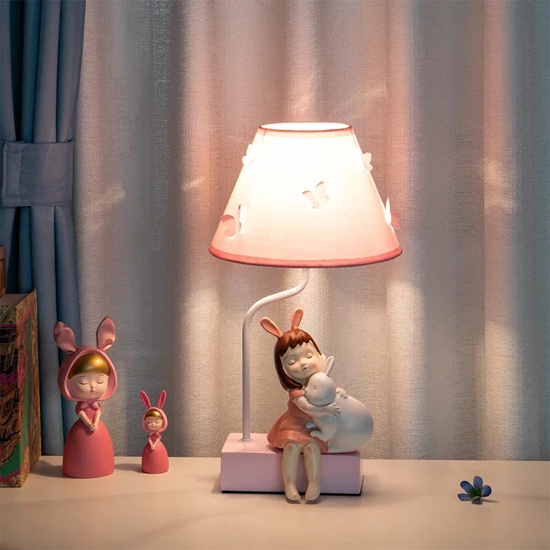 lampe à poser papillon lapin décoration moderne pour chambre - vue 5 sur 8