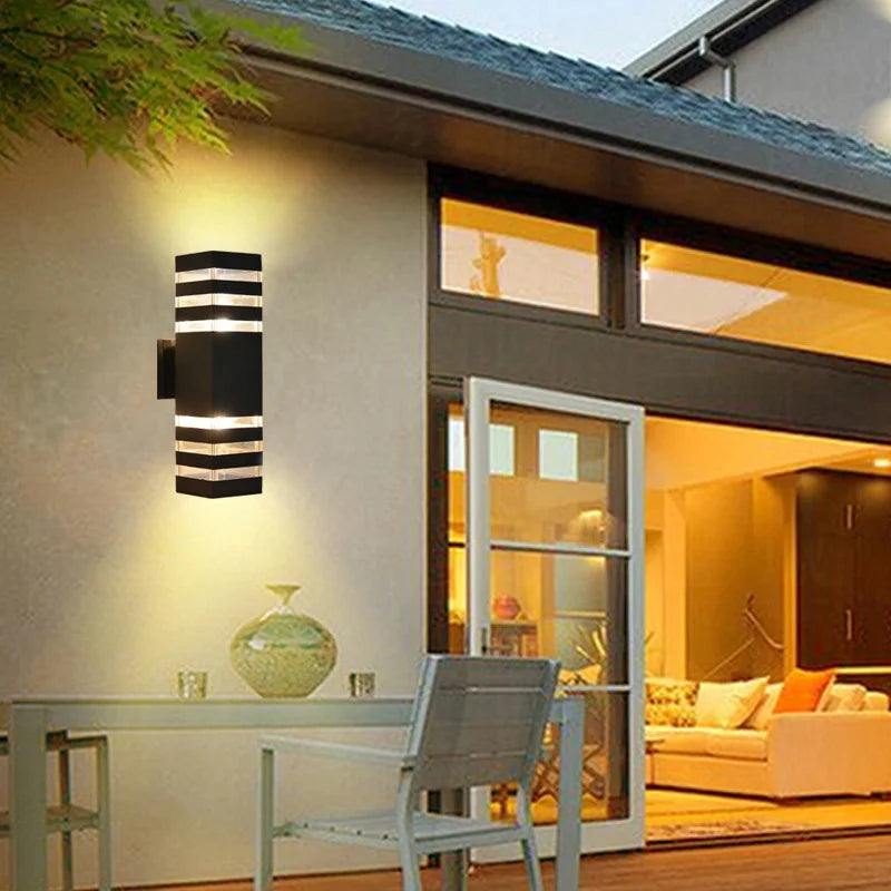 applique murale led extérieure design rond ou carré - vue 9 sur 10