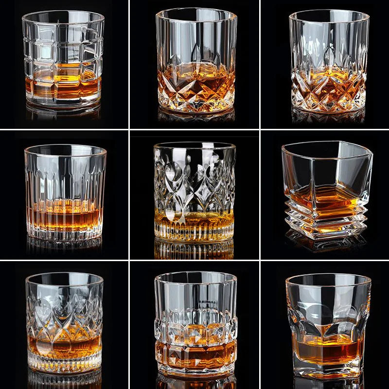 Verres cristal ciselé élégants pour whisky bière vin - vue 7 sur 7
