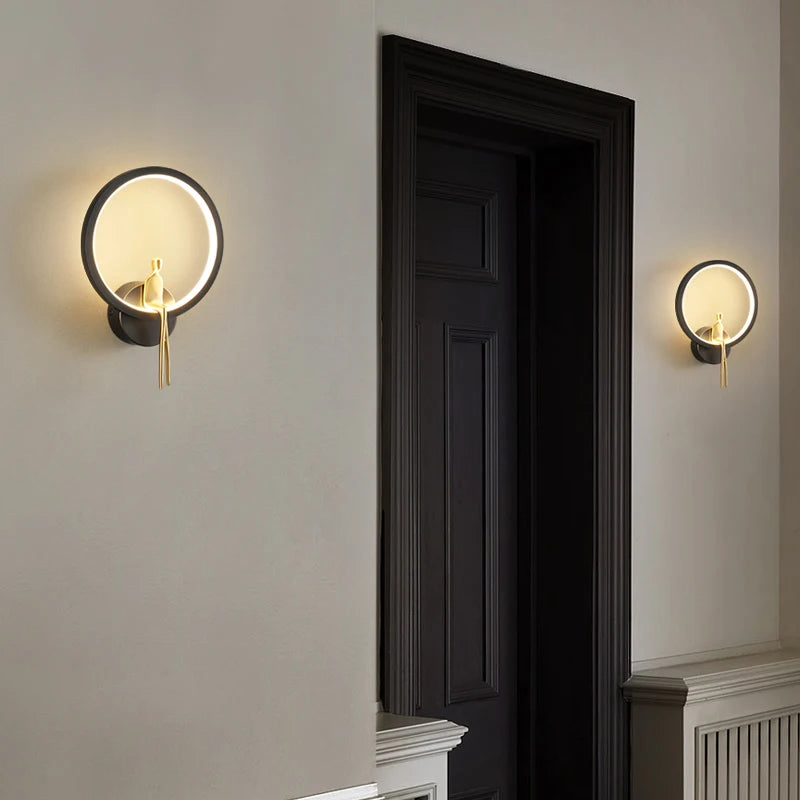 applique murale à led en cuivre design créatif pour lecture - vue 5 sur 10