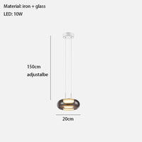lampe led suspendue nordique en verre pour décoration intérieure cordon réglable