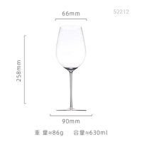 verre a vin cristal extra fin bord bombe
