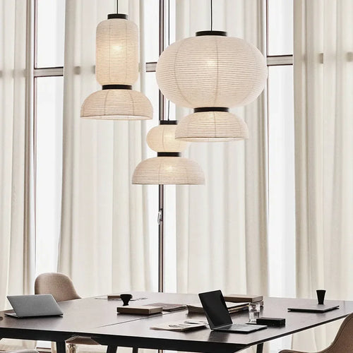 SANDYHA lanterne chinoise papier de riz lustre Art décor concepteur lampe à LED chambre salon salle à manger suspension éclairage fait à la main