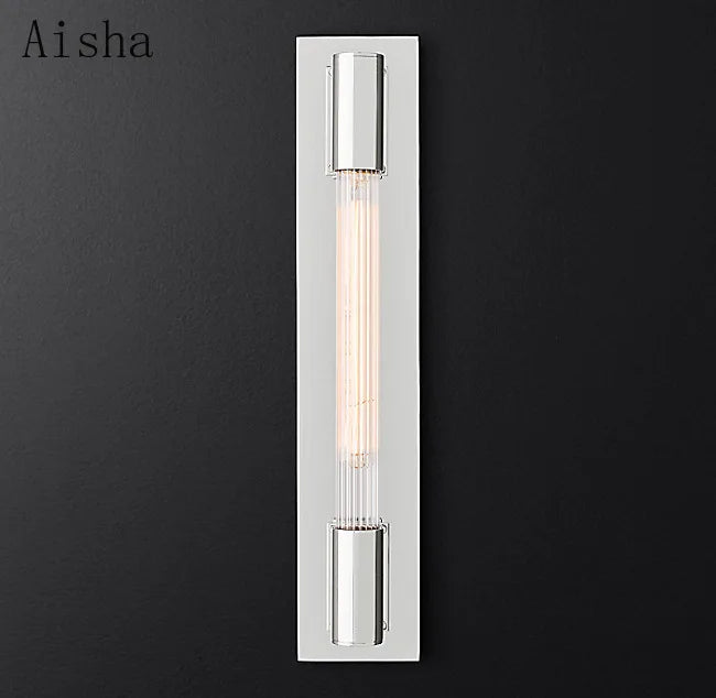 applique murale led rétro en cuivre chrome noir décorative pour intérieur - vue 7 sur 9