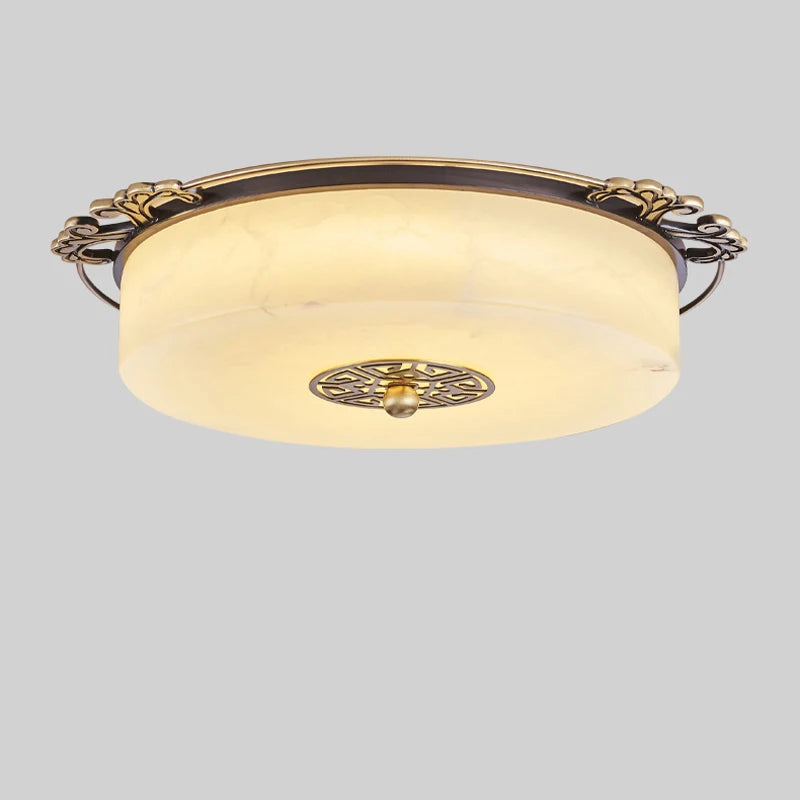 plafonnier Luxe Europe circulaire marbre Led Grand ménage chambre salon balcon couloir allée Illuminaire