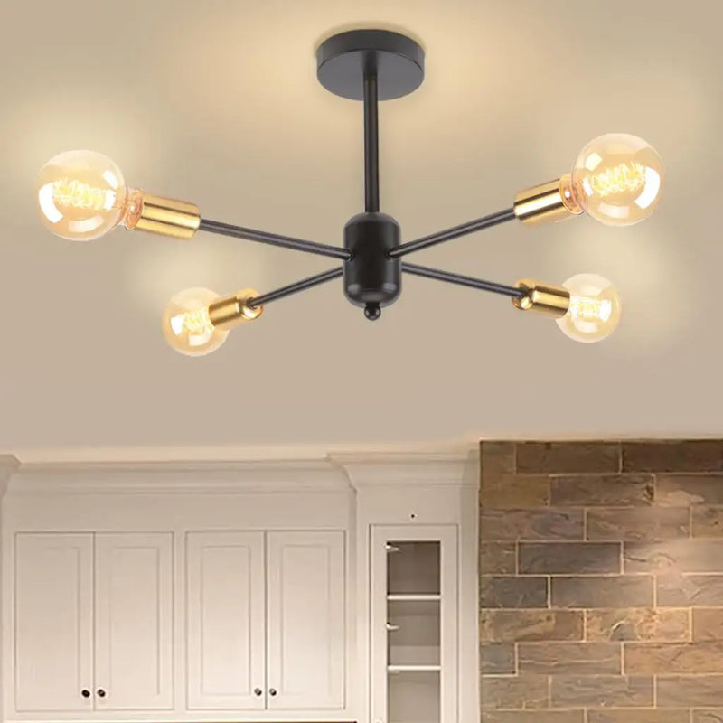 lustre industriel moderne à 4/6 têtes luminaria lampara