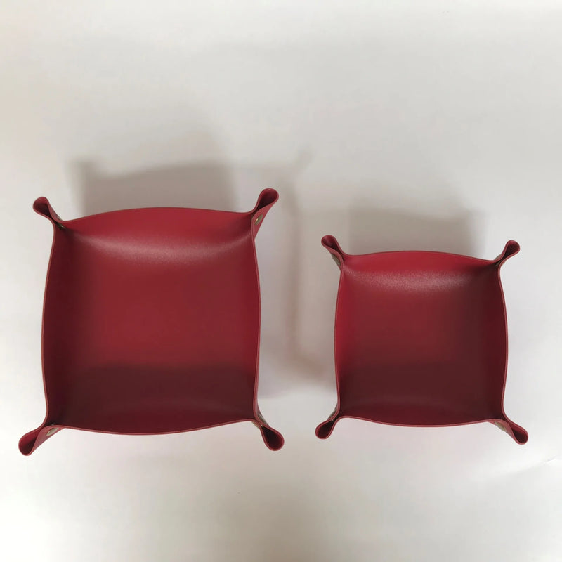 plateau de rangement en cuir pour bureau pliant décoratif