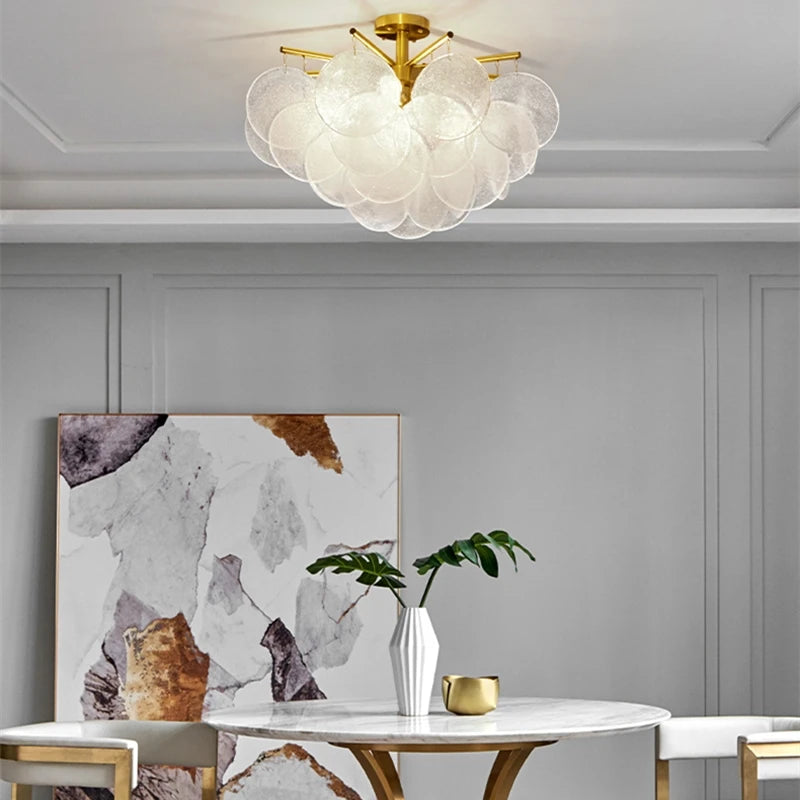 Lustre en verre avec carillons éoliens romantiques de luxe - vue 4 sur 9